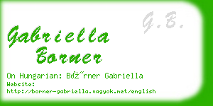 gabriella borner business card
